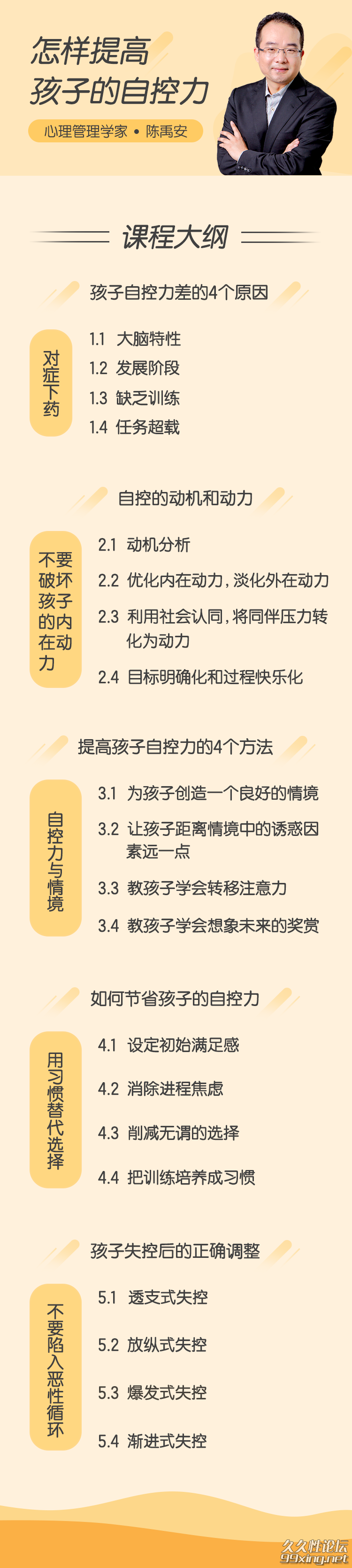 心理学家陈禹安：孩子自控力提升课