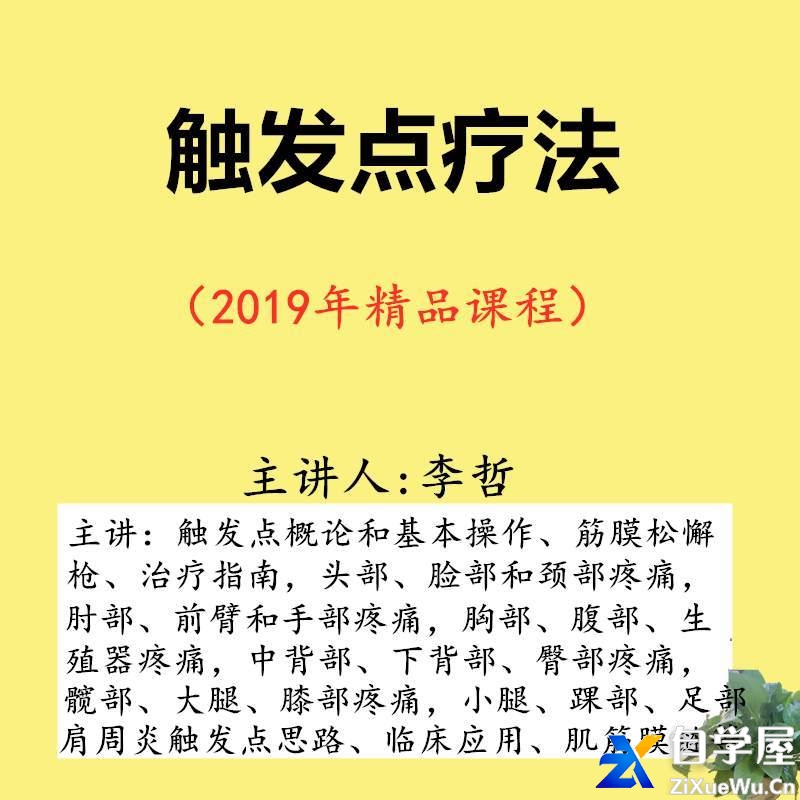 李哲触发点疗法高清视频教程筋膜松解肌筋膜疼痛精品课程.jpg